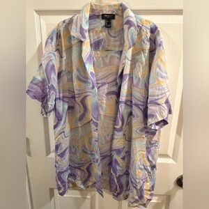 Forever 21 Men's Pastel Swirl Shirt